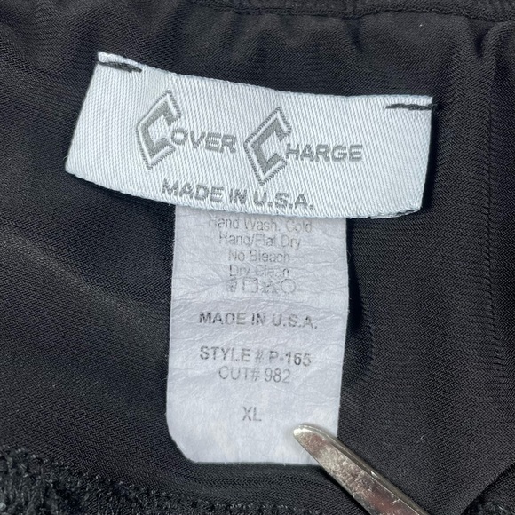 Cover Charge Pull on Wide Leg Pants Women’s XL Black 24” Inseam Goth Relaxed Fit - Picture 8 of 12